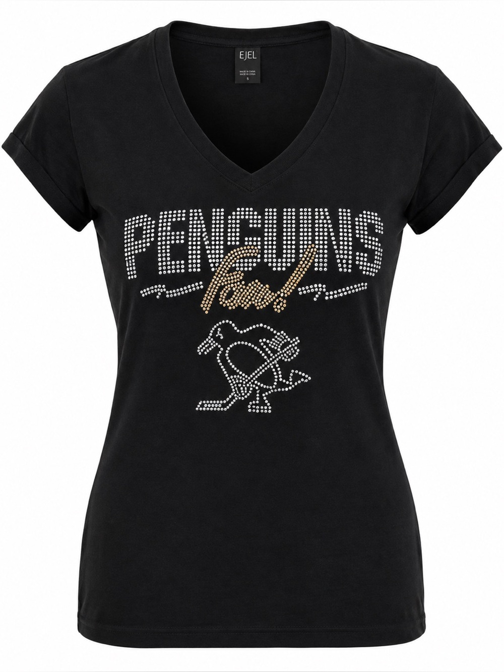 Ejel‎ Pittsburgh Penguins fan jeweled women’s tshirt